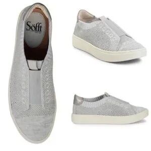Sofft Women's  Payton Knit Platform Slip-On Sneakers in Gray Textile Size 8